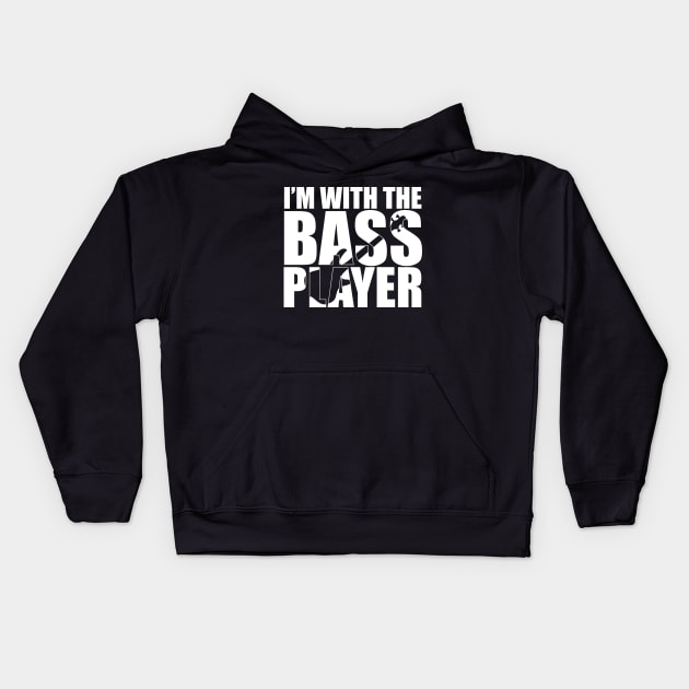 Funny I'M WITH THE BASS PLAYER T Shirt design cute gift Kids Hoodie by star trek fanart and more